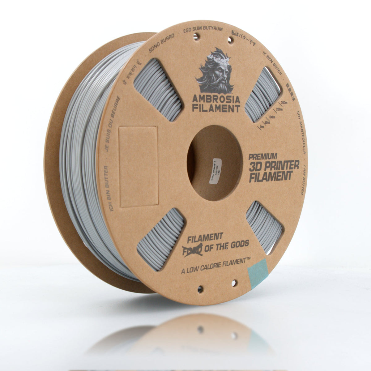 AMBROSIA PLA Filament of the Gods - 1KG Bambu AMS Friendly Cardboard Spools Premium 3D Printing Filament