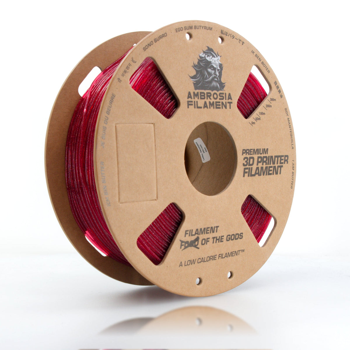 AMBROSIA Galactic (Sparkle) PLA Filament of the Gods - 1KG Bambu AMS Friendly Cardboard Spools Premium 3D Printing Filament