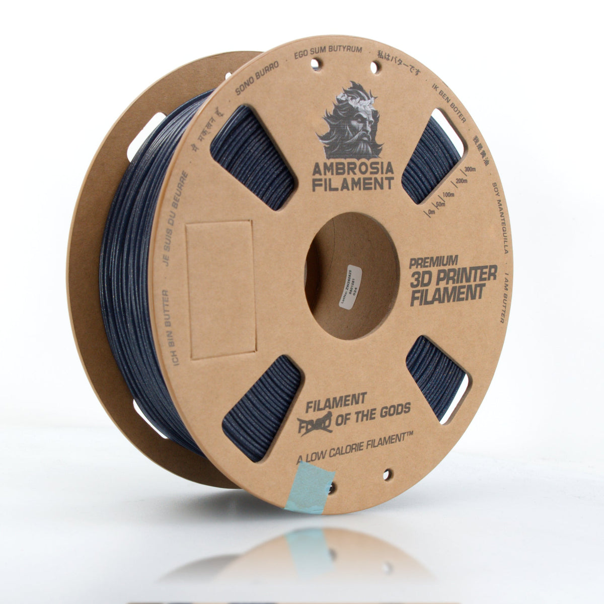 AMBROSIA Galactic (Sparkle) PLA Filament of the Gods - 1KG Bambu AMS Friendly Cardboard Spools Premium 3D Printing Filament