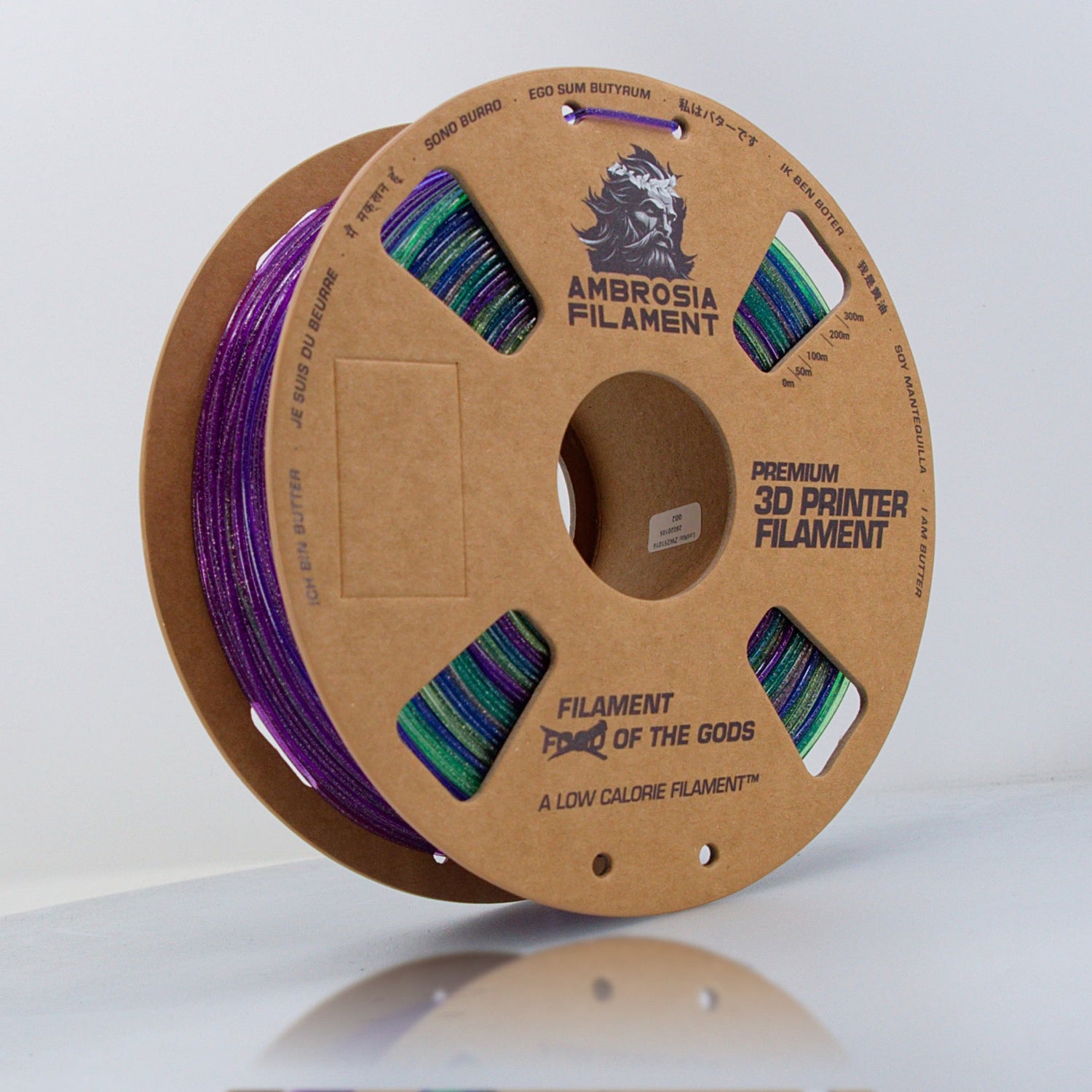 AMBROSIA ASA Galactic Filament of the Gods (Glitter / Sparkle) - 1KG Bambu AMS Friendly Cardboard Spools Premium 3D Printing Filament