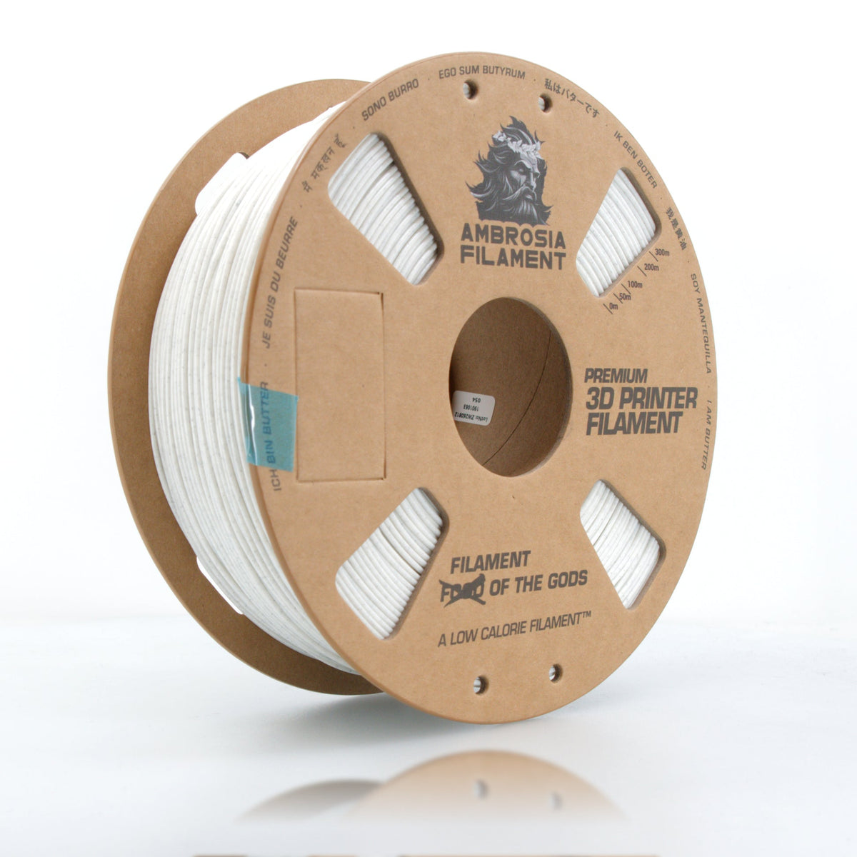 AMBROSIA PLA Filament of the Gods - 1KG Bambu AMS Friendly Cardboard Spools Premium 3D Printing Filament