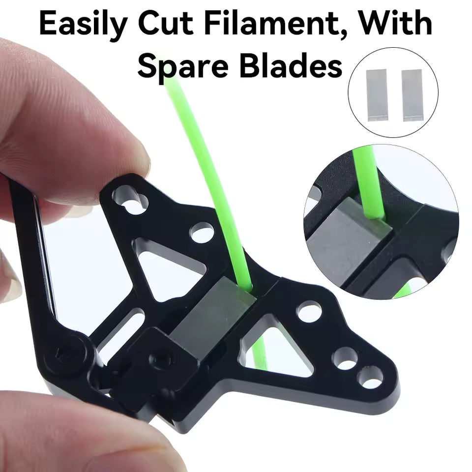Crossbow CNC Filament Cutter for A4T, Sherpa Mini, Orbiter V2.5 and other Flat Top Extruders by DW Tas