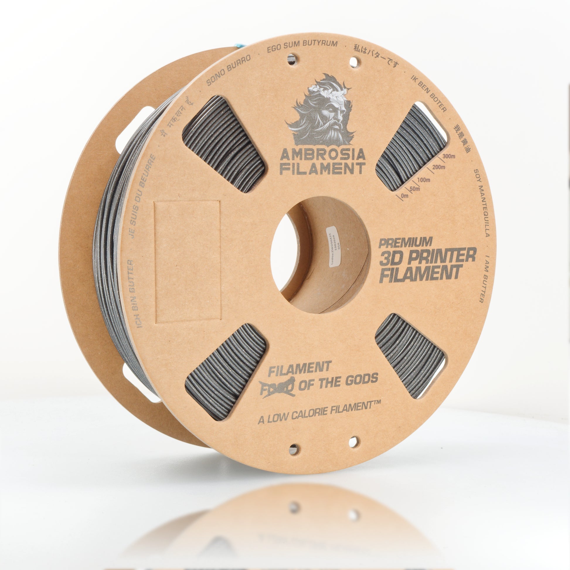 AMBROSIA ABS Matte Filament of the Gods - 1KG Bambu AMS Friendly Cardboard Spools Premium 3D Printing Filament