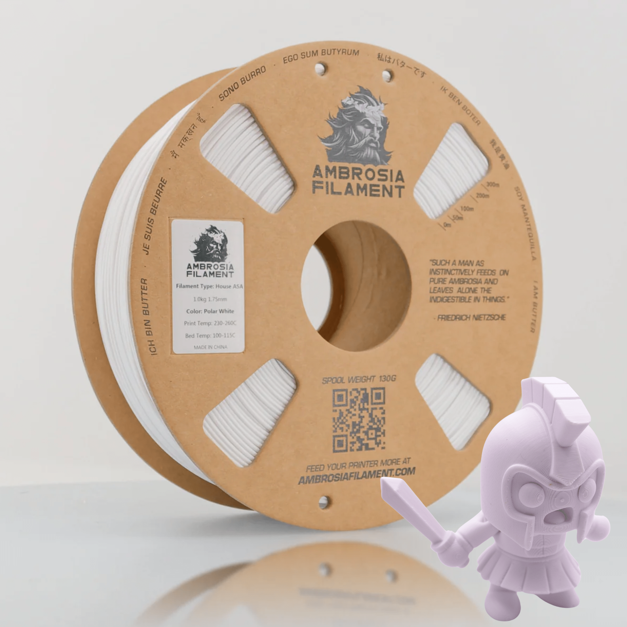 AMBROSIA ASA Filament of the Gods - 1KG Bambu AMS Friendly Cardboard Spools Premium 3D Printing Filament House ASA
