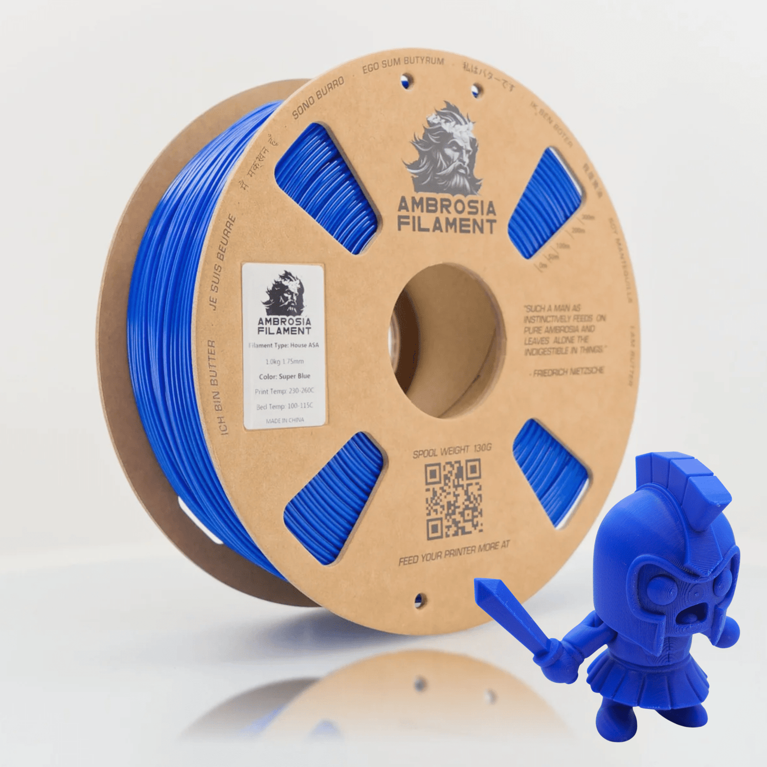 AMBROSIA ASA Filament of the Gods - 1KG Bambu AMS Friendly Cardboard Spools Premium 3D Printing Filament House ASA