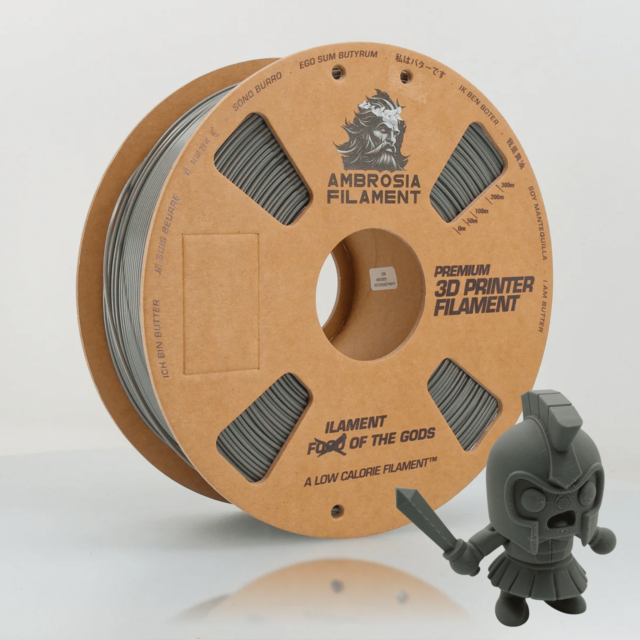 AMBROSIA PLA Filament of the Gods - 1KG Bambu AMS Friendly Cardboard Spools Premium 3D Printing Filament